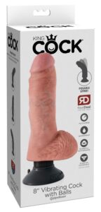 8'' Vibrating Cock with Balls 24,0cm Ø 5,2cm