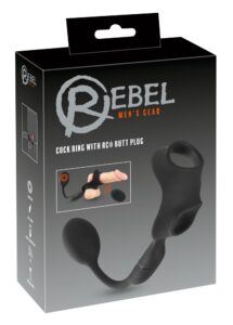 Cock Ring with RC Butt Plug 33,0cm Ø 4,0cm