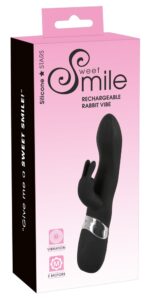 Rabbitvibrator Blacky, 21 cm 21cm Ø 3-3,6cm