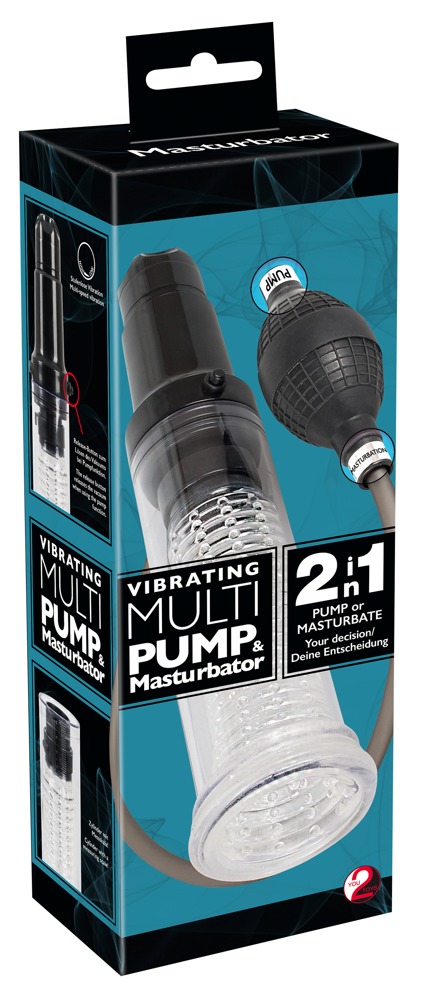 Vibrating Multi Pump & Masturbator 33,7cm Ø 4cm
