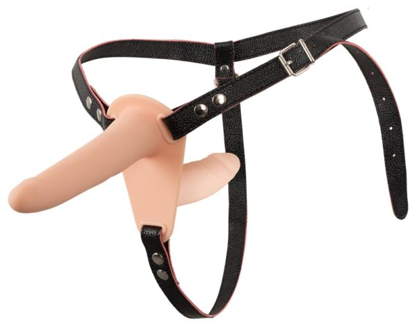 Vibrating Double Strap-On 15,7cm Ø 1,9 - 3,8cm
