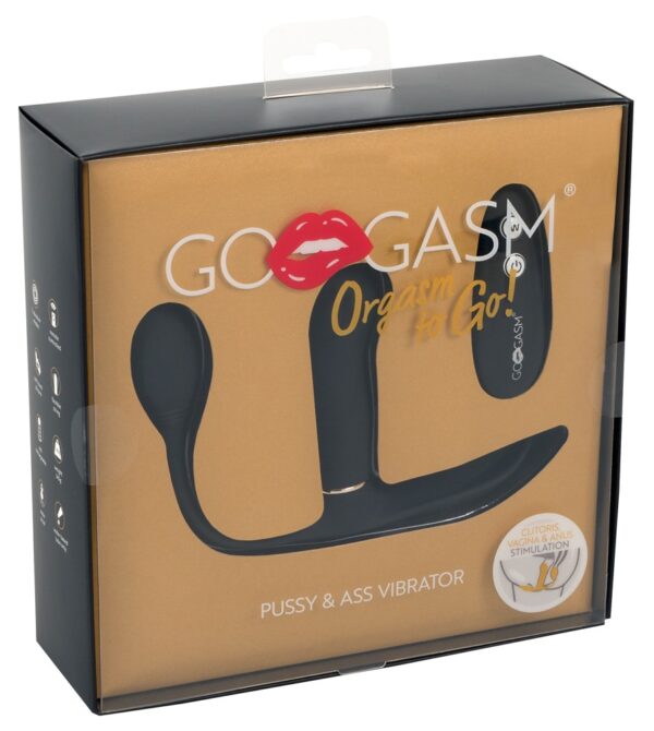 Pussy & Ass vibrator 25cm Ø 2,4 - 3,2cm