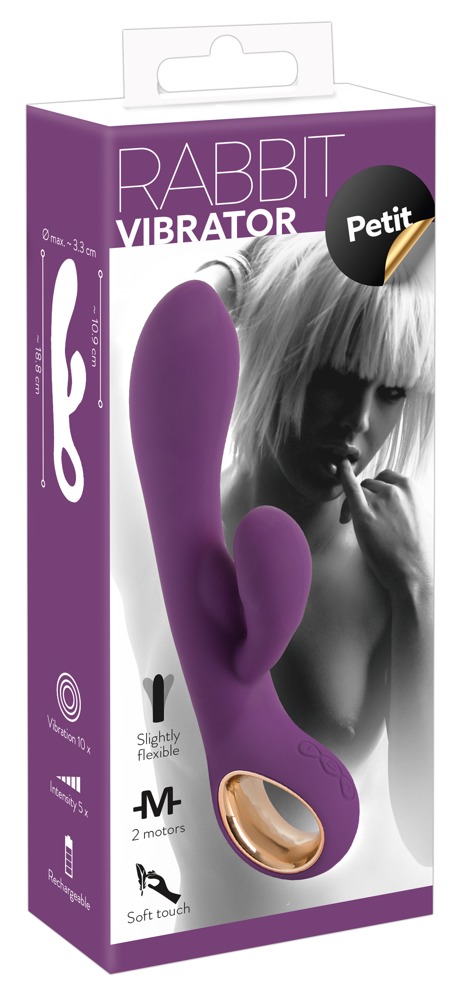 Rabbitvibrator small 18,8cm Ø 2,3 - 3,3cm