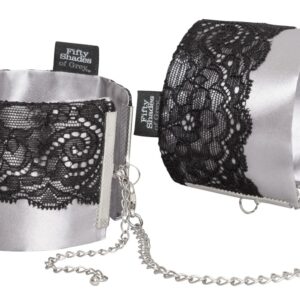 Play Nice Satin & Lace Wrist Cuffs 21,0cm