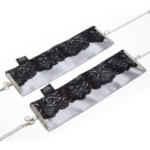 Play Nice Satin & Lace Wrist Cuffs 21,0cm